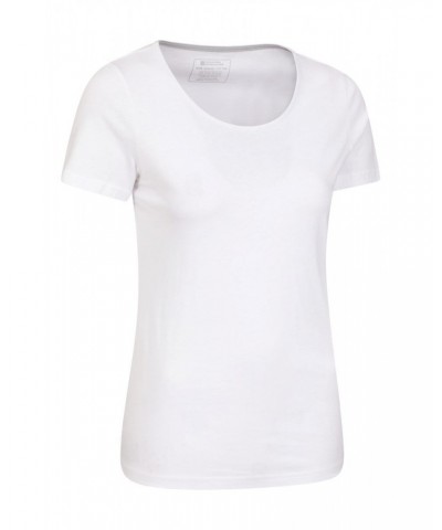 Eden Womens Organic Round Neck T-Shirt White $11.39 Tops