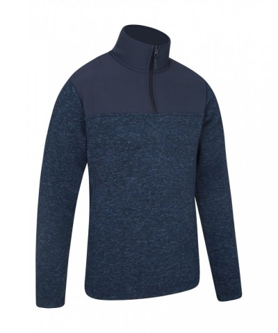 Idris Panel Mens Half-ZipFleece Navy $15.59 Fleece