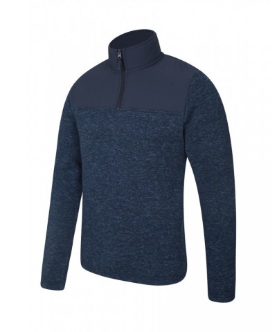 Idris Panel Mens Half-ZipFleece Navy $15.59 Fleece