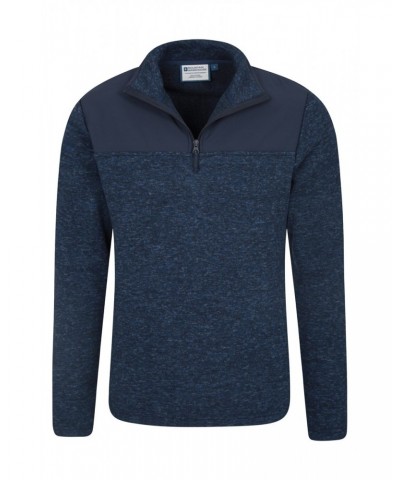 Idris Panel Mens Half-ZipFleece Navy $15.59 Fleece