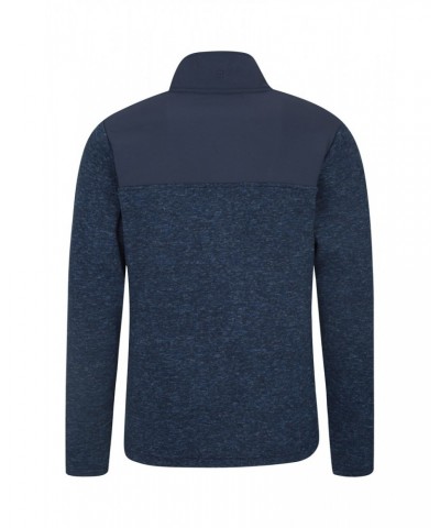 Idris Panel Mens Half-ZipFleece Navy $15.59 Fleece