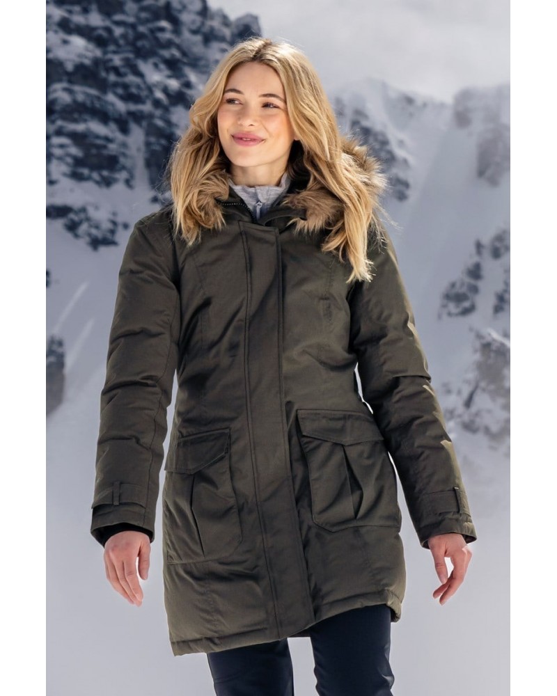 Aurora Womens Down Jacket Khaki $61.50 Jackets