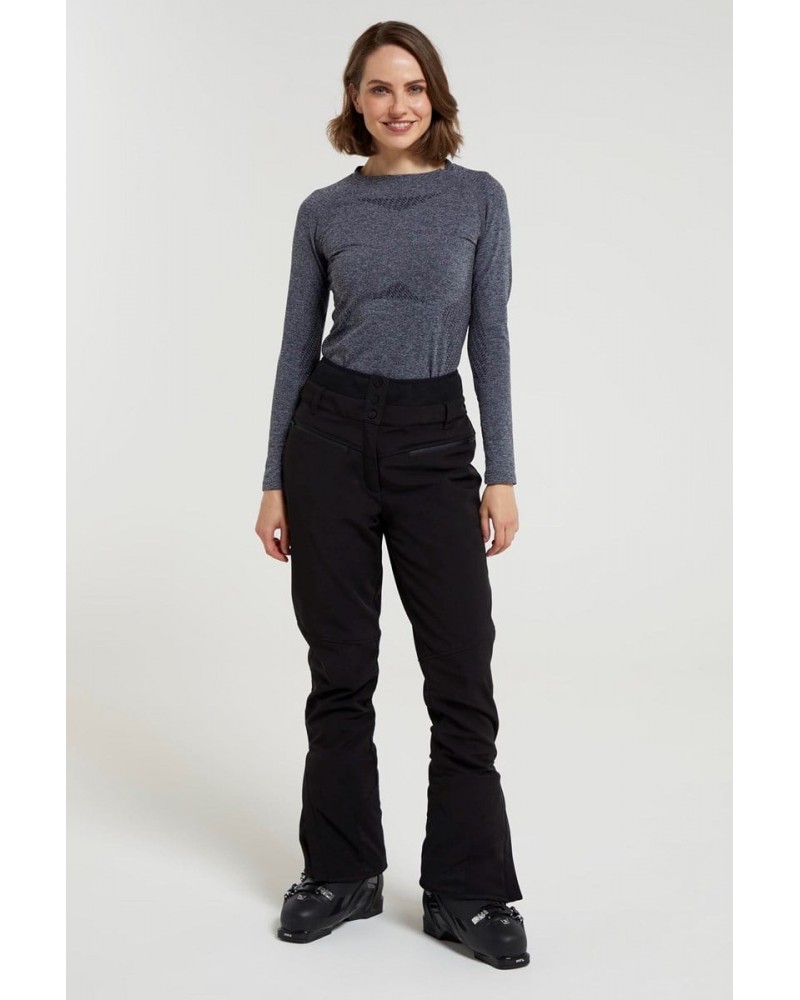 Avalanche Recco Womens High-Waisted Softshell Ski Pants Black $33.00 Pants