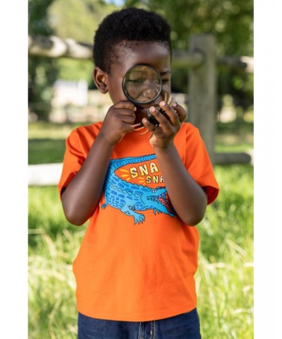 Snappy Croc Kids Organic Tee Orange $9.89 Tops