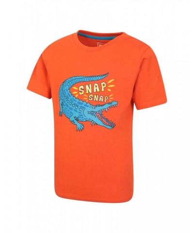 Snappy Croc Kids Organic Tee Orange $9.89 Tops