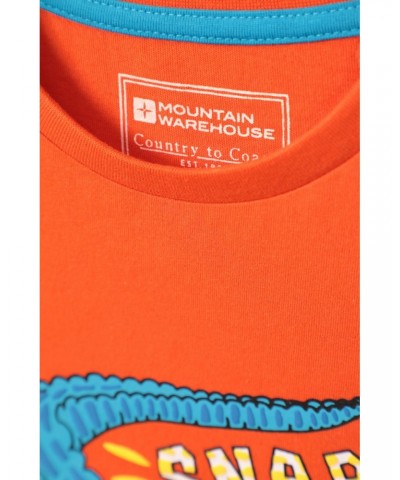 Snappy Croc Kids Organic Tee Orange $9.89 Tops