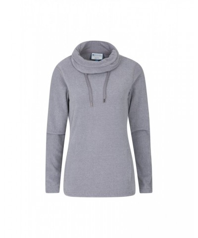 Hebridean Womens Cowl Neck Sweatshirt Grey $21.45 Fleece