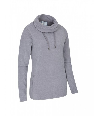 Hebridean Womens Cowl Neck Sweatshirt Grey $21.45 Fleece