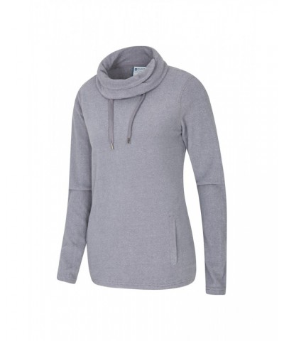 Hebridean Womens Cowl Neck Sweatshirt Grey $21.45 Fleece