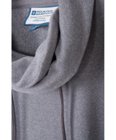 Hebridean Womens Cowl Neck Sweatshirt Grey $21.45 Fleece