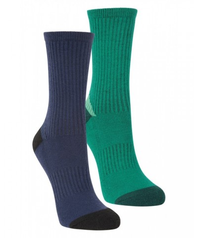 Kids Cushioned Mid-Calf Hiker Socks 2-Pack Navy $7.64 Accessories