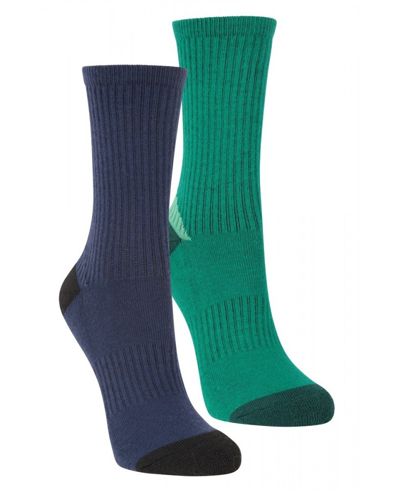 Kids Cushioned Mid-Calf Hiker Socks 2-Pack Navy $7.64 Accessories