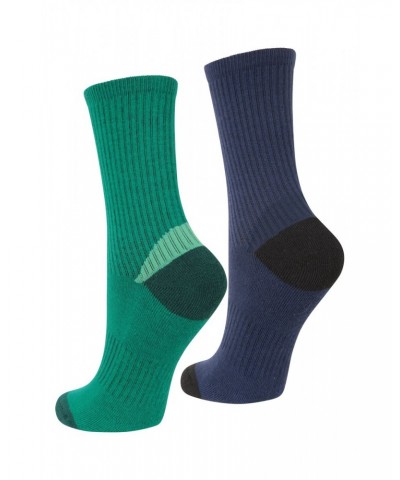 Kids Cushioned Mid-Calf Hiker Socks 2-Pack Navy $7.64 Accessories