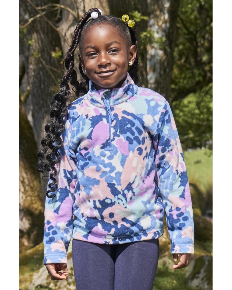 Endeavour Kids Printed Half-Zip Fleece Pale Pink $10.59 Fleece