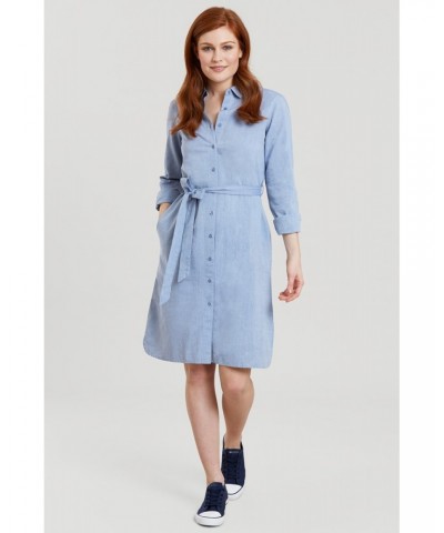 Manhattan Chambray Womens Shirt Dress Blue $25.19 Dresses & Skirts