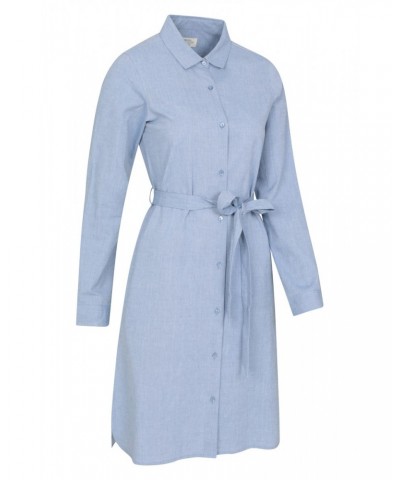 Manhattan Chambray Womens Shirt Dress Blue $25.19 Dresses & Skirts