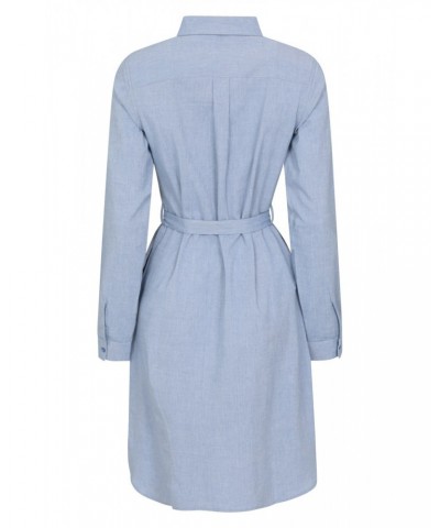 Manhattan Chambray Womens Shirt Dress Blue $25.19 Dresses & Skirts