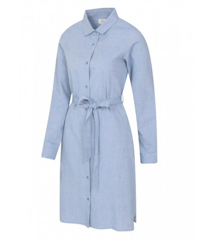 Manhattan Chambray Womens Shirt Dress Blue $25.19 Dresses & Skirts