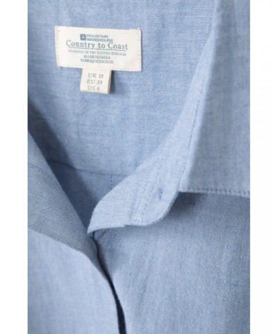 Manhattan Chambray Womens Shirt Dress Blue $25.19 Dresses & Skirts