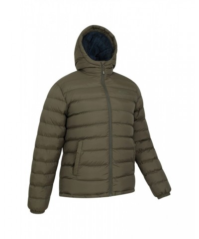 Seasons Mens Fur-Lined Insulated Jacket Dark Khaki $23.10 Jackets