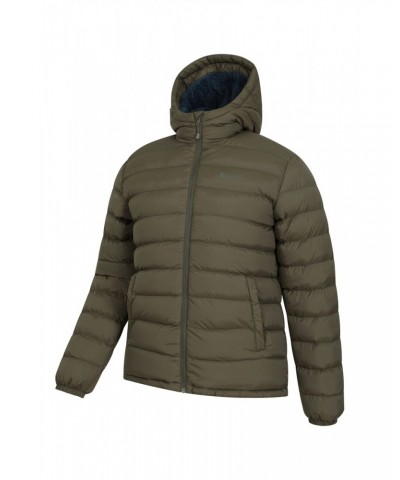 Seasons Mens Fur-Lined Insulated Jacket Dark Khaki $23.10 Jackets