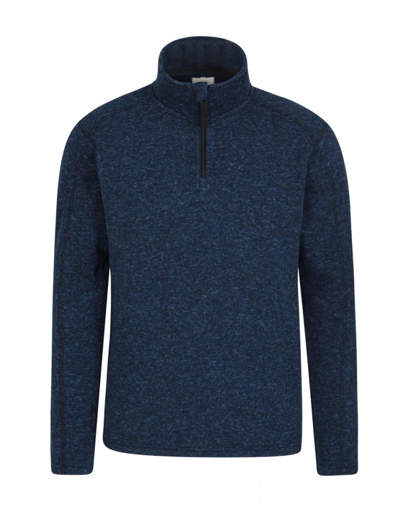 Idris Mens Half-Zip Fleece Navy $19.20 Fleece