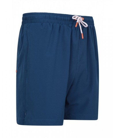 Atlantic Mens Recycled Swim Shorts Dark Blue $16.79 Active