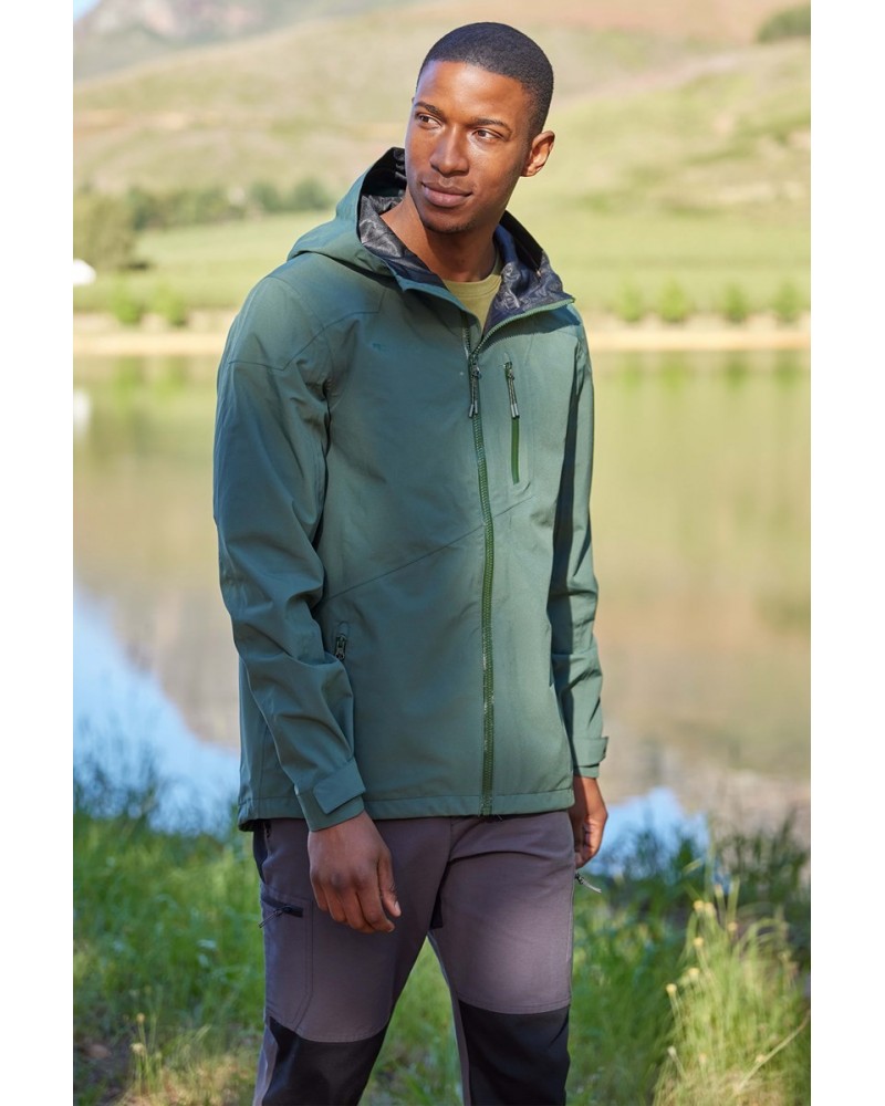 Bachill Mens 3 Layer Waterproof Jacket Dark Green $45.59 Jackets