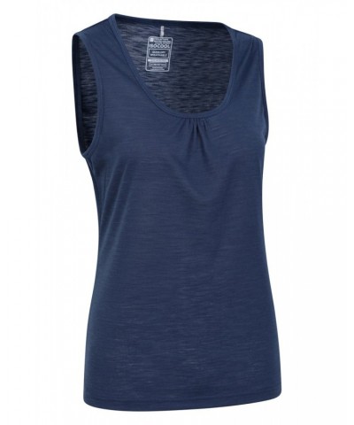 Agra Quick-Dry Slub Womens Tank Top Navy $10.79 Tops