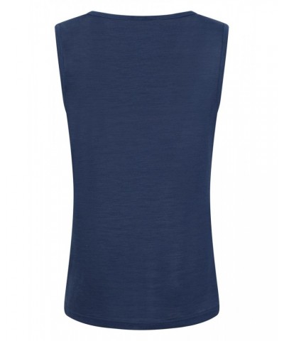 Agra Quick-Dry Slub Womens Tank Top Navy $10.79 Tops