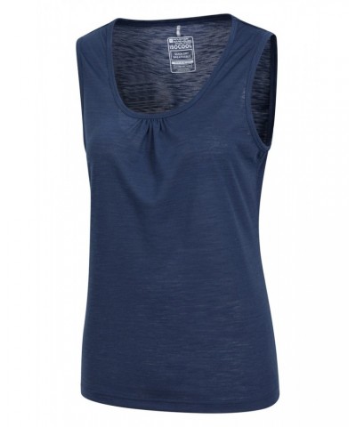 Agra Quick-Dry Slub Womens Tank Top Navy $10.79 Tops