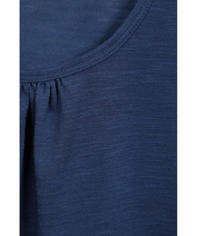 Agra Quick-Dry Slub Womens Tank Top Navy $10.79 Tops