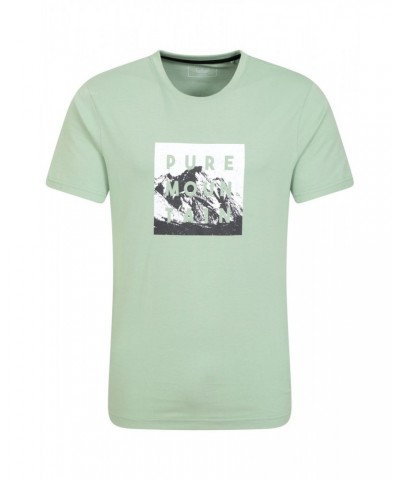 Pure Mountain Mens Organic Cotton T-Shirt Green $13.49 Tops