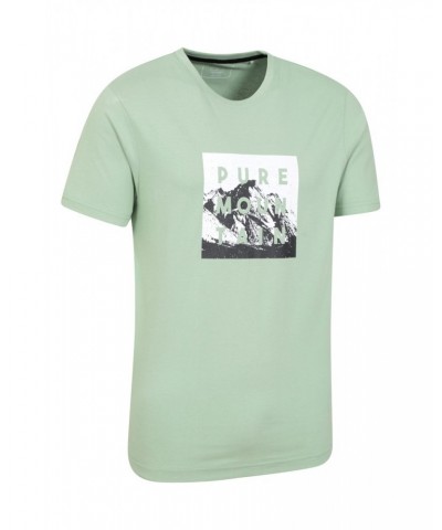 Pure Mountain Mens Organic Cotton T-Shirt Green $13.49 Tops