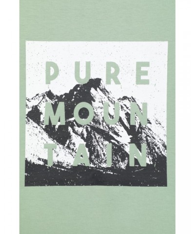 Pure Mountain Mens Organic Cotton T-Shirt Green $13.49 Tops