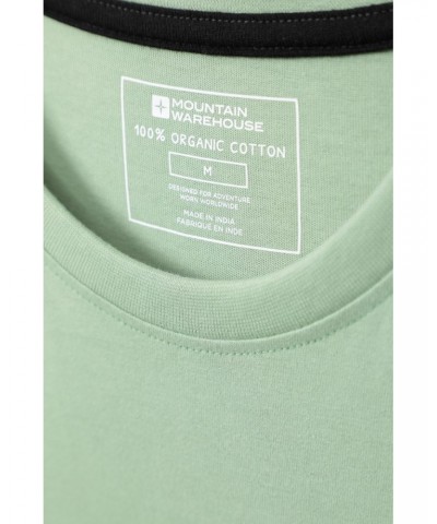 Pure Mountain Mens Organic Cotton T-Shirt Green $13.49 Tops