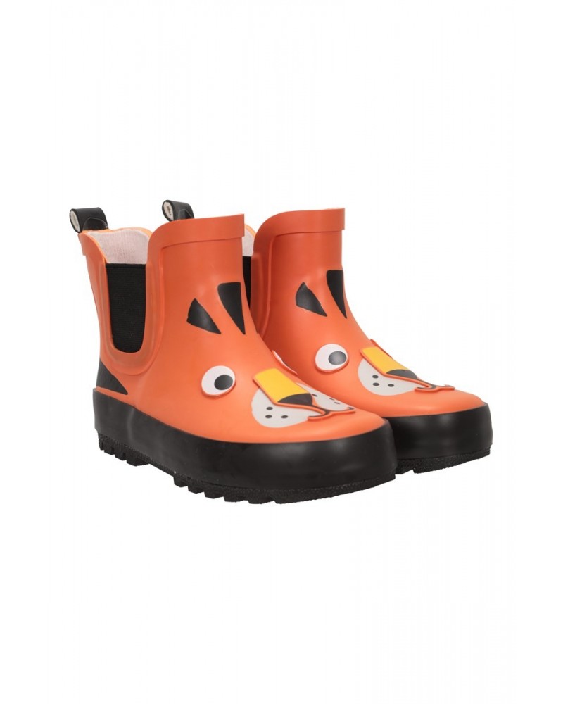 Kids Short Character Rain Boots Orange $15.11 Footwear