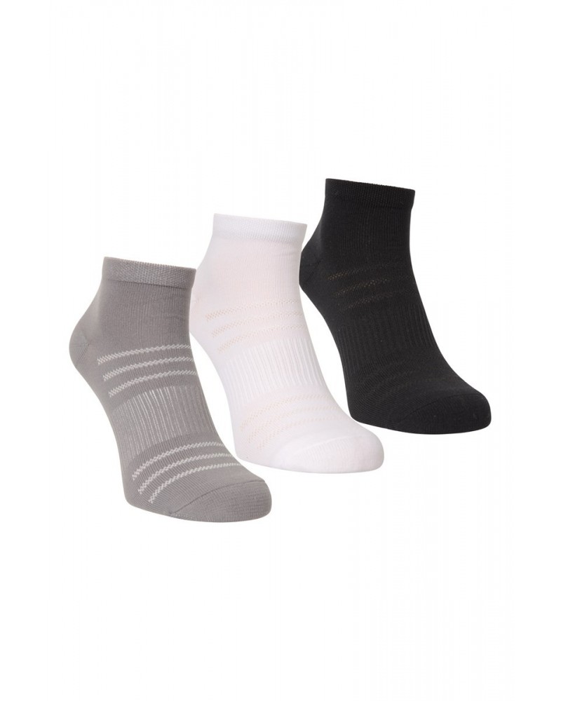 Mens Arch Support Sneaker Socks 3-Pack Black $9.71 Accessories