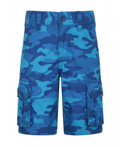 Camo Cargo Kids Shorts Blue $15.18 Pants