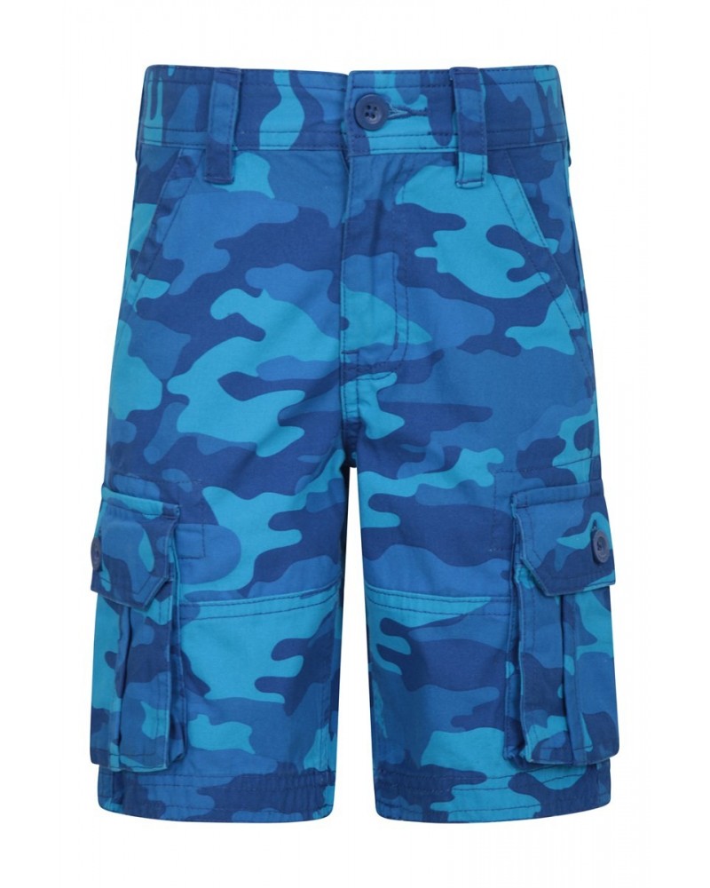 Camo Cargo Kids Shorts Blue $15.18 Pants