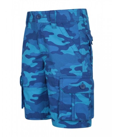 Camo Cargo Kids Shorts Blue $15.18 Pants