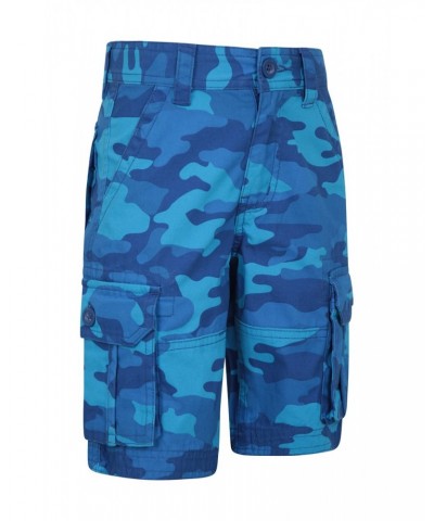 Camo Cargo Kids Shorts Blue $15.18 Pants