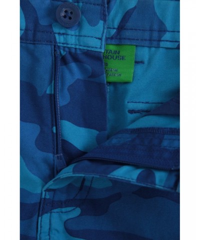 Camo Cargo Kids Shorts Blue $15.18 Pants