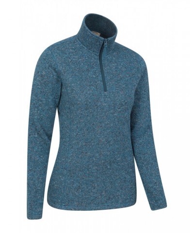 Idris Womens Half Zip Fleece Teal $19.97 Fleece