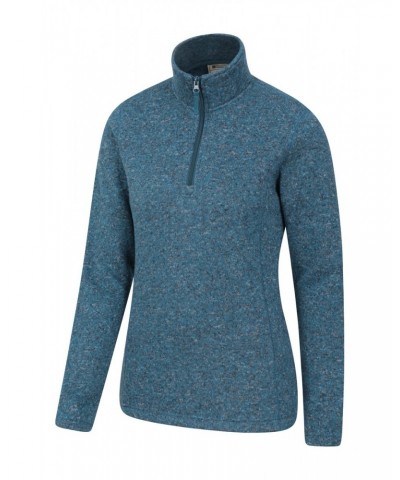 Idris Womens Half Zip Fleece Teal $19.97 Fleece