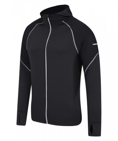 Control Mens Reflective Running Hoodie Black $15.20 Tops