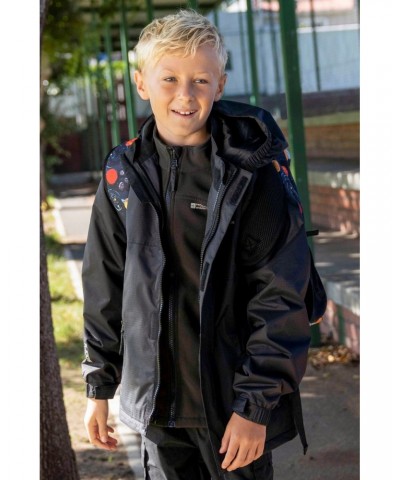 Bracken Extreme 3 in 1 Kids Waterproof Jacket Black $40.00 Jackets