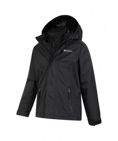 Bracken Extreme 3 in 1 Kids Waterproof Jacket Black $40.00 Jackets