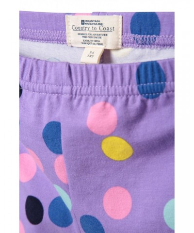 Patterned Casual Kids Leggings Multipack Lilac $11.59 Active