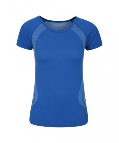 Track Womens Seamless Tee Blue $10.79 Active